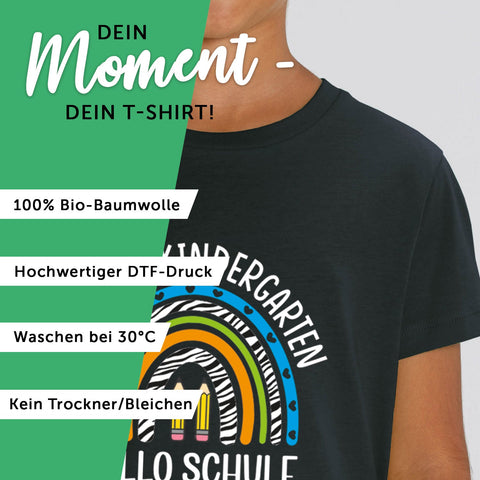 Nadrukowany T-shirt dla dzieci - Żegnaj Przedszkole Tęcza Fiolet