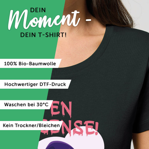 Damski T-shirt z nadrukiem - Tyle idiotów