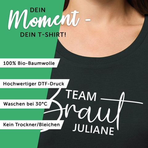 Personalizowany T-shirt damski - DRUŻYNA Panny Młodej
