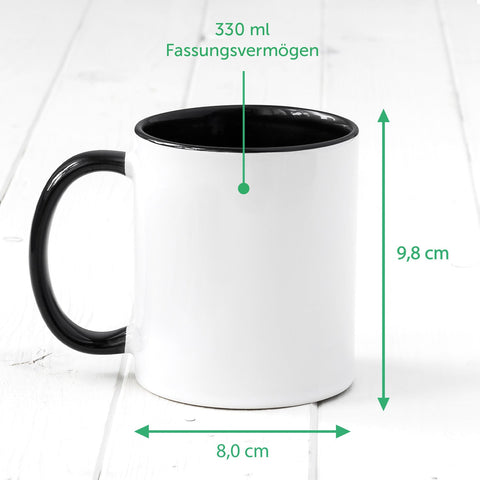 Bedruckte Tasse mit Spruch "Schulkind" - personalisiert mit Name und Datum