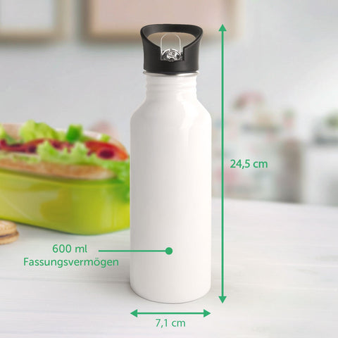Drukowana butelka na wodę ze stali nierdzewnej - grupa zwierząt