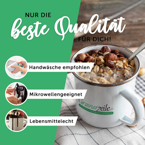 Tasse émaillée pour enfants - Animaux - Personnalisée avec nom