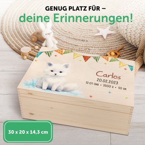 Boîte à souvenirs pour enfants avec impression UV - Animaux de fête