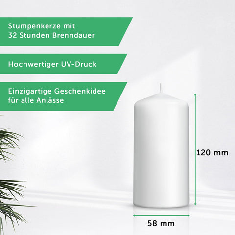 Kleine Kerze "Pfotenherz" - Trauerkerze für Haustiere
