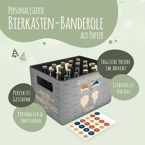 Ozdobna opaska na skrzynkę piwa DIY z 24 naklejkami na kapsle – Cool Santa