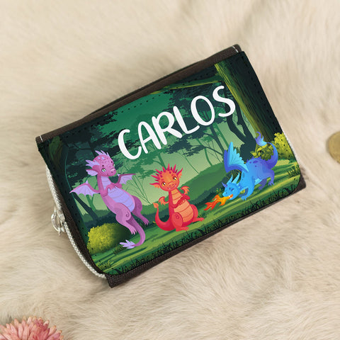 Portefeuille imprimé pour enfants motif dragon