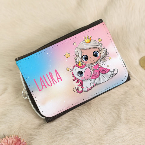 Portefeuille imprimé pour enfants motif princesse