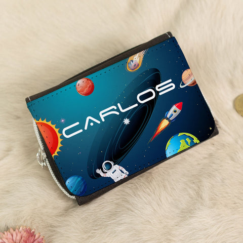 Portefeuille imprimé pour enfants motif espace
