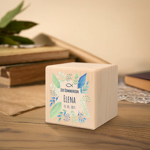 Tirelire en bois - Plantes
