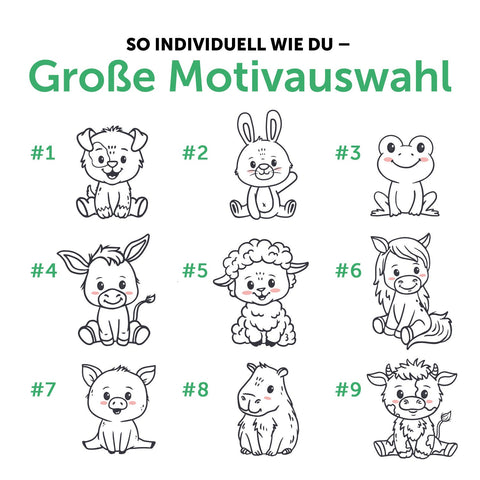 Personalisiertes Kissen mit Motiv - Tiere