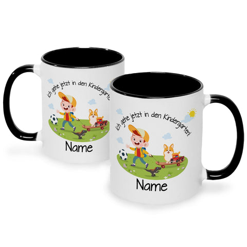 Bedruckte Tasse mit Motiv Ich gehe jetzt in den Kindergarten für Jungen & Mädchen