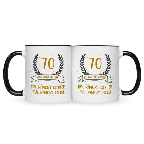 Bedruckte Tasse mit Spruch Knackige Jahre