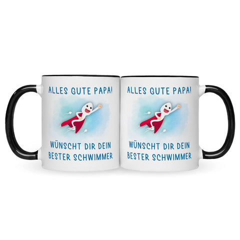 Bedruckte Tasse mit Spruch Bester Schwimmer