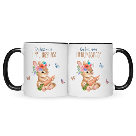 Bedruckte Tasse mit Spruch Lieblingshase