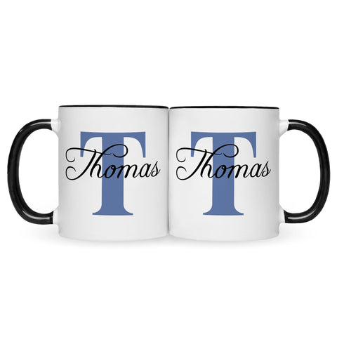 Bedruckte Tasse mit Initialen und Namen