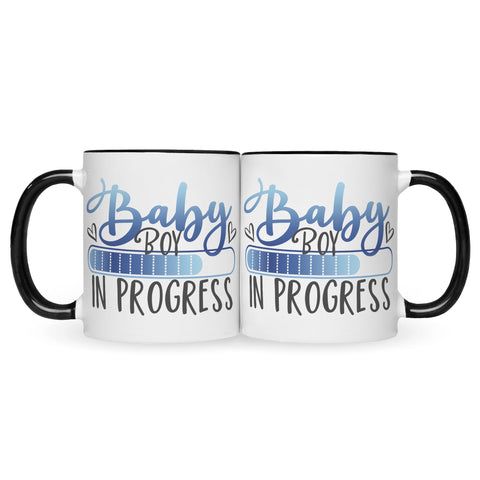 Bedruckte Tasse mit Spruch Baby in Progress