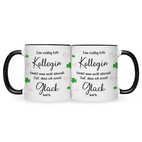 Bedruckte Tasse mit Spruch Tolle Kollegin