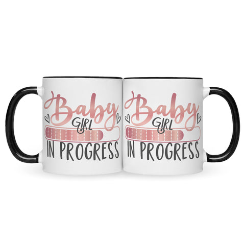 Bedruckte Tasse mit Spruch Baby in Progress