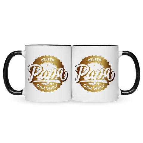 Bedruckte Tasse mit Spruch Bester Papa der Welt