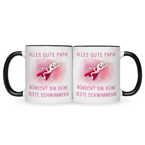 Bedruckte Tasse mit Spruch Bester Schwimmer