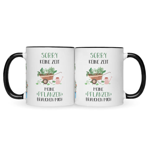 Bedruckte Tasse mit Spruch Meine Pflanzen brauchen mich