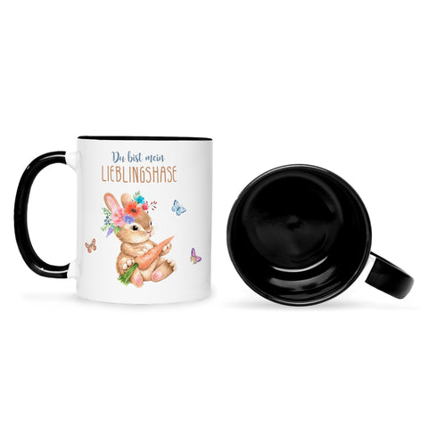 Bedruckte Tasse mit Spruch Lieblingshase