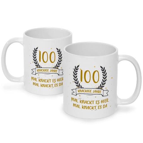Bedruckte Tasse mit Spruch Knackige Jahre
