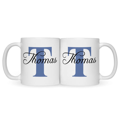 Bedruckte Tasse mit Initialen und Namen