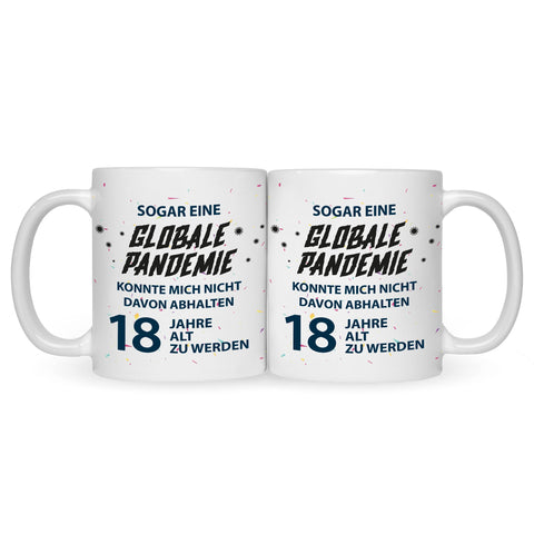 Bedruckte Tasse Pandemie Geburtstag