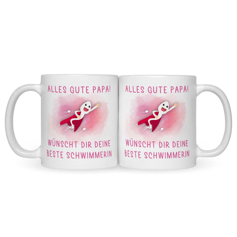 Bedruckte Tasse mit Spruch Bester Schwimmer