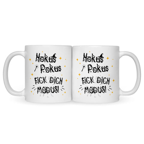 Bedruckte Tasse mit Spruch Hokus Pokus