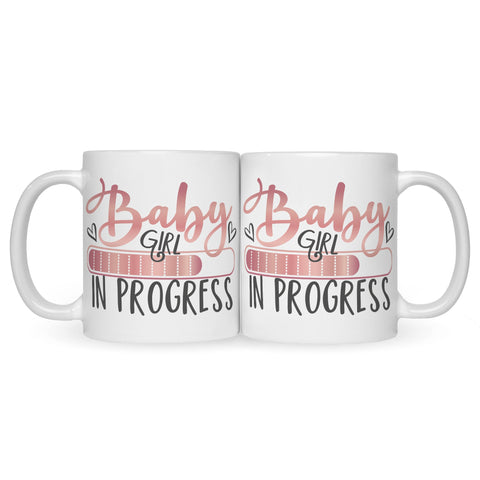 Bedruckte Tasse mit Spruch Baby in Progress
