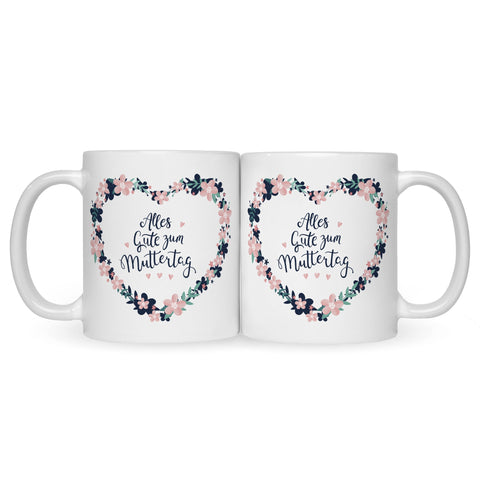 Bedruckte Tasse mit Spruch Alles gute zum Muttertag