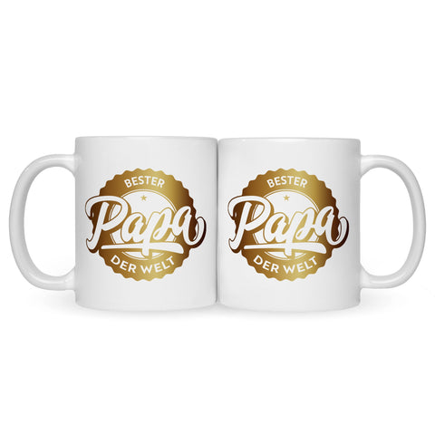 Bedruckte Tasse mit Spruch Bester Papa der Welt