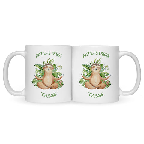 Bedruckte Tasse mit Spruch Anti-Stress Tasse