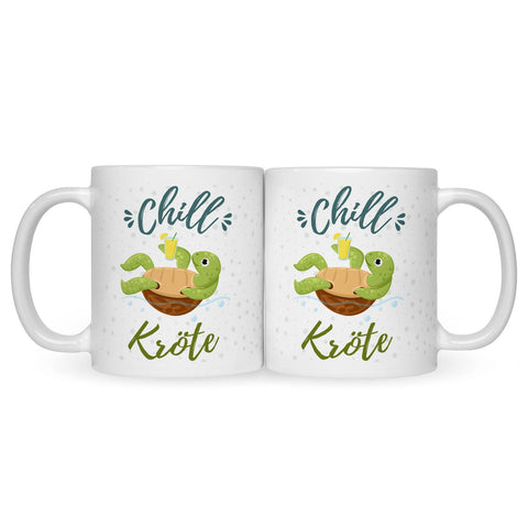 Bedruckte Tasse mit Spruch - Chillkröte