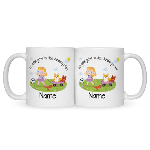 Bedruckte Tasse mit Motiv Ich gehe jetzt in den Kindergarten für Jungen & Mädchen