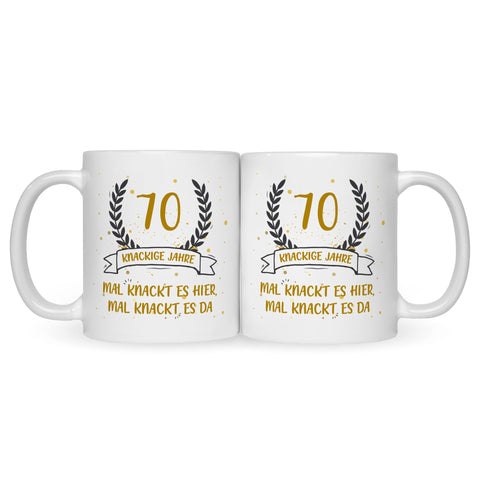 Bedruckte Tasse mit Spruch Knackige Jahre