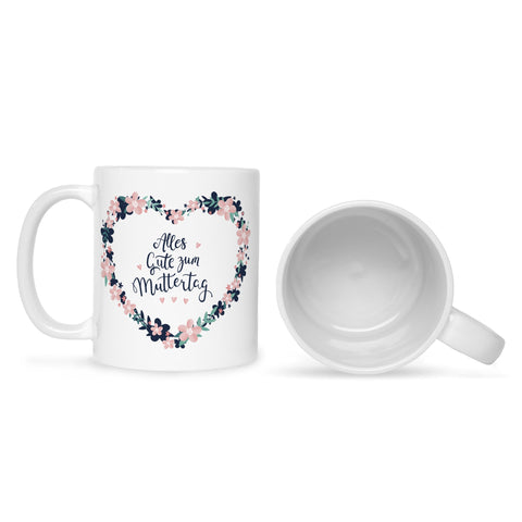 Bedruckte Tasse mit Spruch Alles gute zum Muttertag