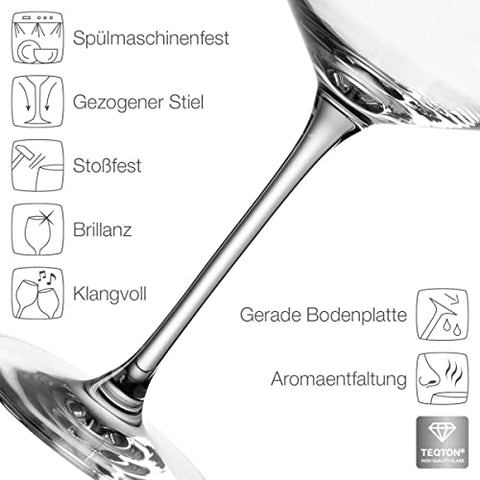 Leonardo Weingläser mit Gravur "Pink & White Roses" Design im Set