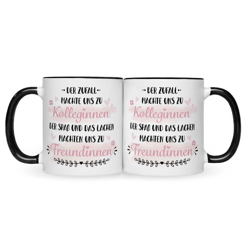Bedruckte Tasse mit Spruch Der Zufall machte uns zu Kolleginnen