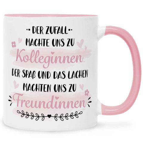 Bedruckte Tasse mit Spruch Der Zufall machte uns zu Kolleginnen