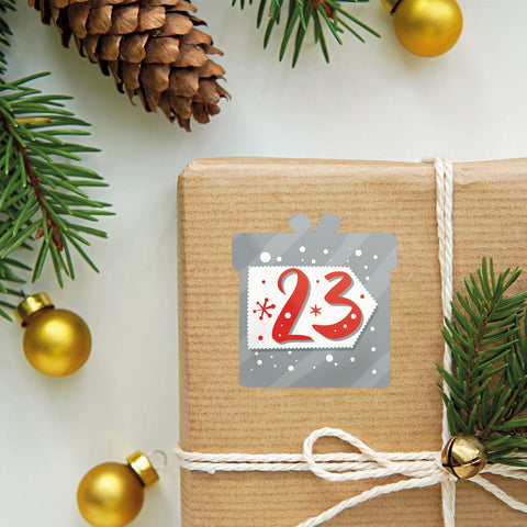 Adventskalender Zahlenaufkleber zum basteln mit bunten Zahlen für Weihnachten zum Selbstgestalten