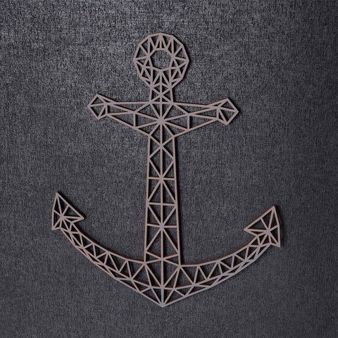 Origami Anker aus Holz -