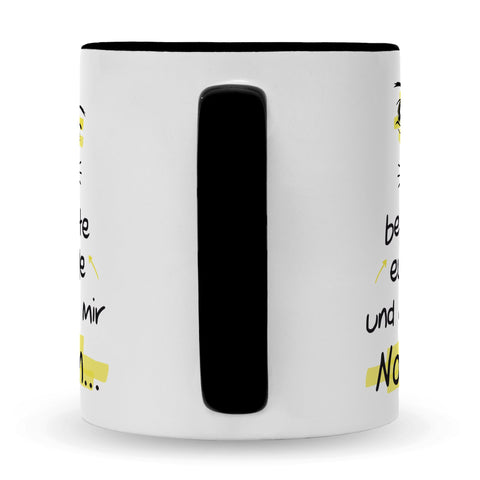 Bedruckte Tasse mit Spruch Ich beobachte euch alle