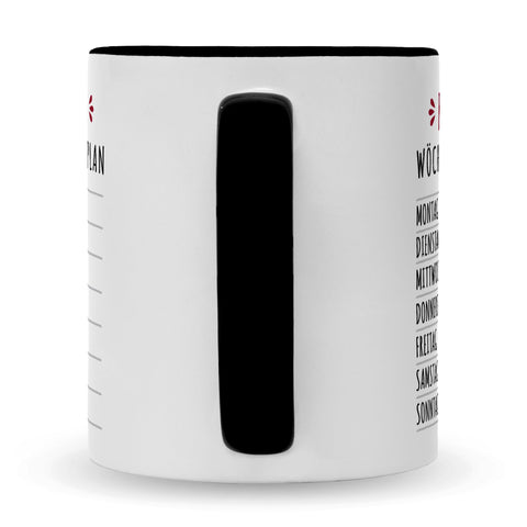 Bedruckte Tasse mit Spruch Ruhestand Plan