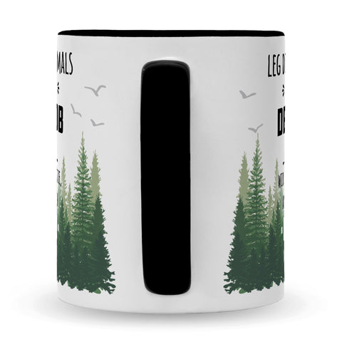 Bedruckte Tasse mit Spruch Leg dich niemals mit mir an