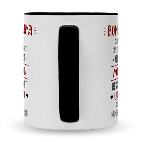 Bedruckte Tasse mit Spruch Bonus Eltern