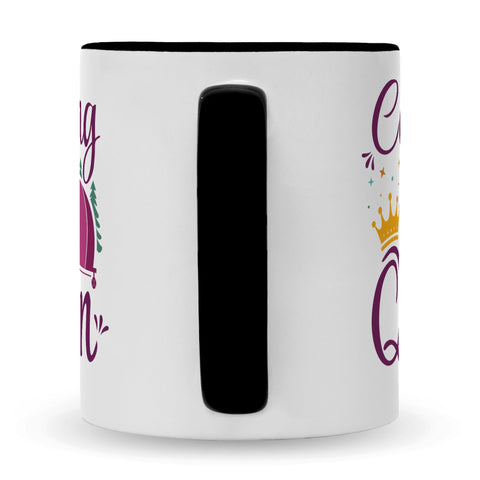 Bedruckte Tasse mit Spruch Camping Queen