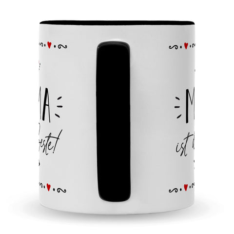 Bedruckte Tasse mit Spruch Mama ist die Beste!